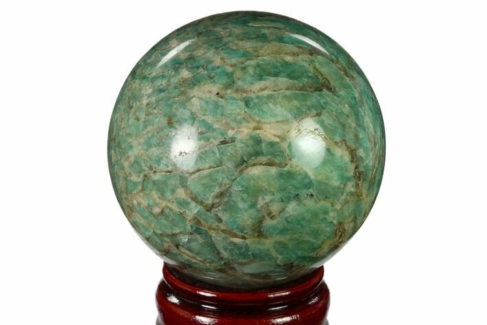 Polished Graphic Amazonite Sphere - Madagascar #157691